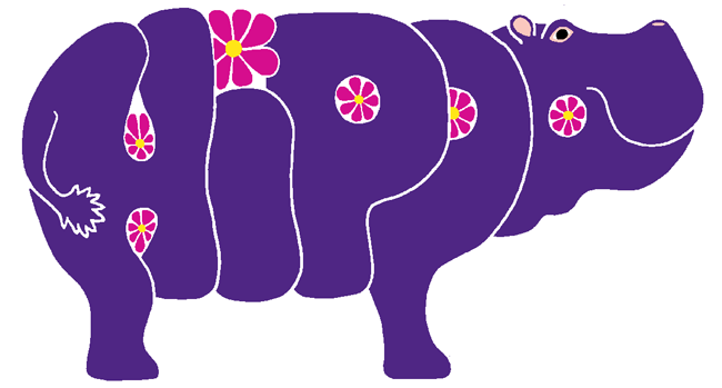 flower hippo design