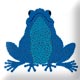 grenouille bleu en entrelacs celtes