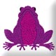 grenouille violet et rose en entrelacs celtes