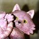 hand modelled pink cat