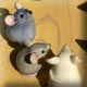 hand made pottery mice