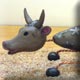 black-clay-ceramic-cow