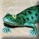green ceramic lizard
