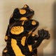 sculpture d'un couple de salamandres qui dansent
