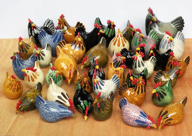ceramic hens